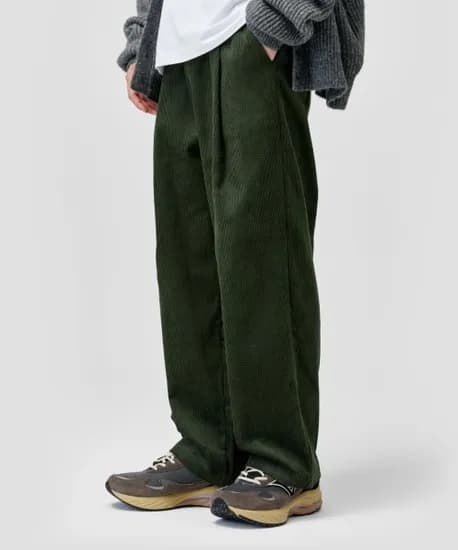 원턱 와이드 코듀로이 밴딩 팬츠 17,000원/무배