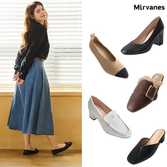 미슈 미르바네스슈즈 238 브이컷 스웨이드 뮬_3cm 5,900원