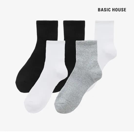 베이직하우스 스포츠삭스 5족 패키지 9,900원 무배