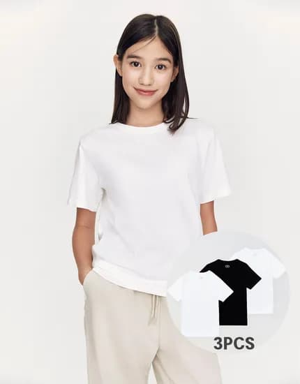 면 100 레이어드 반팔티 3장 14,800원 무배