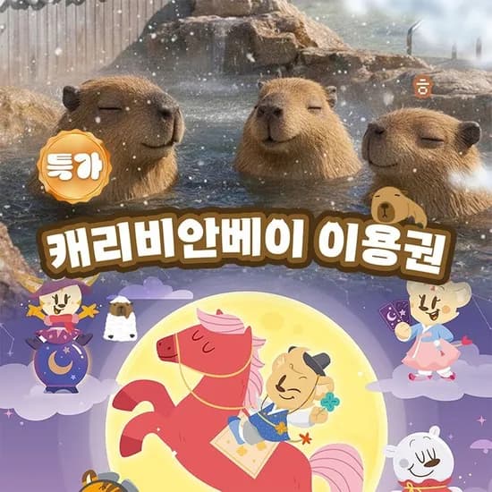 용인 캐리비안베이 종일이용권+에버랜드 15시 무료입장 혜택 27,360원