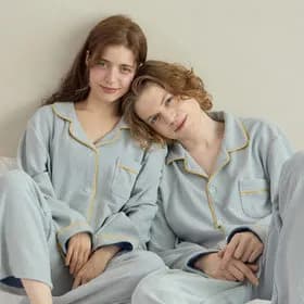 모찌 소재 피치 기모 잠옷 스트라이프 파자마 29,200원