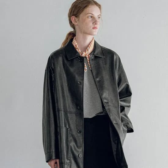 레더 하프 코트 74,320원 무배