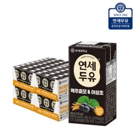 연세우유 맥주효모 어성초 두유 190m 96팩 쿠폰+카드 25970원 무배