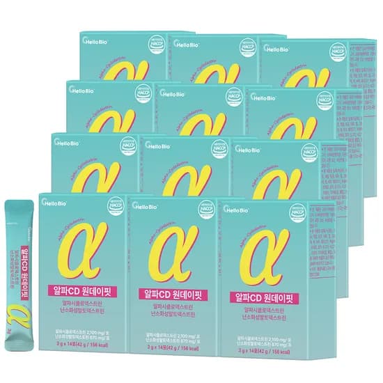 헬로바이오 알파CD 원데이핏 알파시글로덱스트린 3g 14포, 12개 29,900원