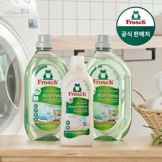 프로쉬 알로에베라 세탁세제 1.5L 2개+섬유유연제 750ml 20,990원 핫딜