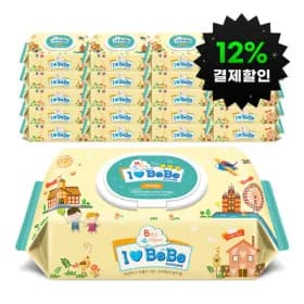 아이러브베베 아이보리72매캡형X20팩 엠보싱 아기물티슈 18,060원
