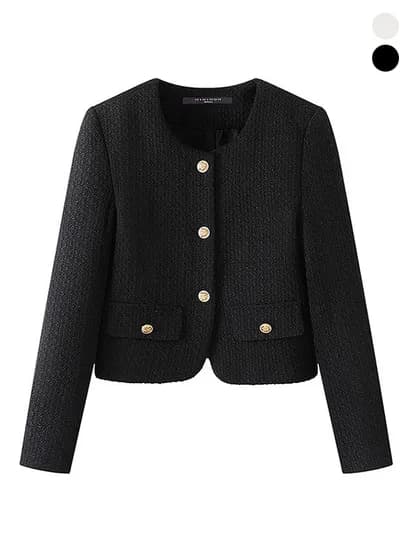 미니멈 에브리데이 노카라 페미닌 트위드자켓 17,500원