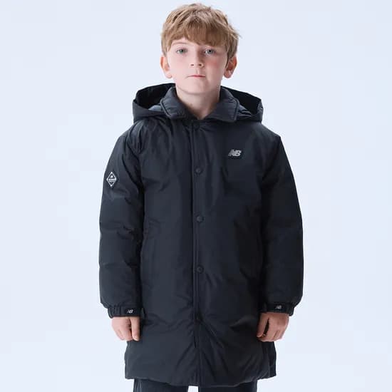 뉴발란스키즈 코트형 롱다운 블랙