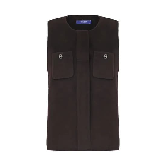 올리비아 하슬러 퀼팅 라운드넥 베스트