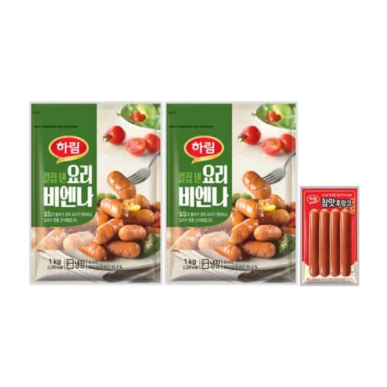 하림 칼집낸 요리 비엔나 1kg 1kg 참맛후랑크 80g