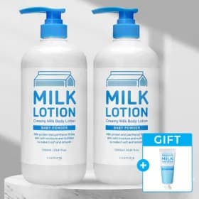 밀크 우유 바디로션 1000ml 2개 핸드크림 60ml 2개
