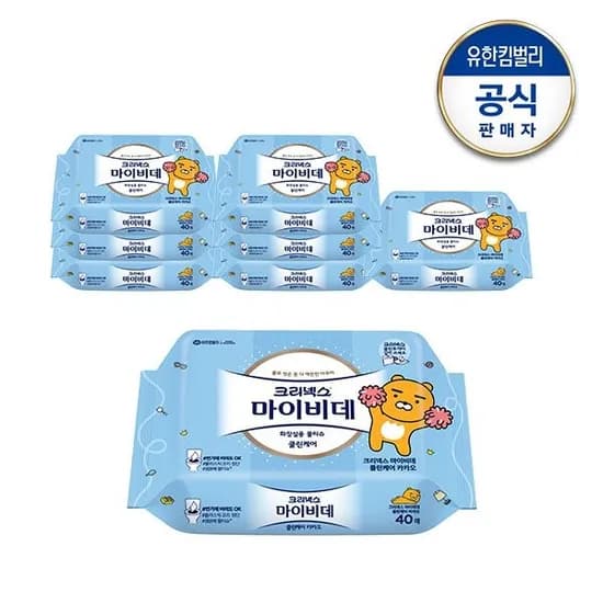 크리넥스 마이비데 클린케어 카카오 40매 8팩