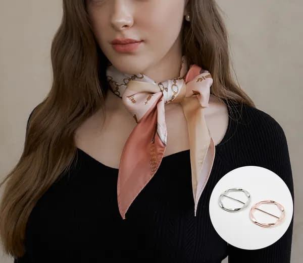 엘르 실크 스카프 스카프링