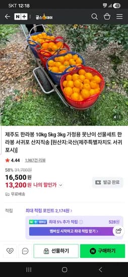 귤스데이 제주도 한라봉 가정용 3kg