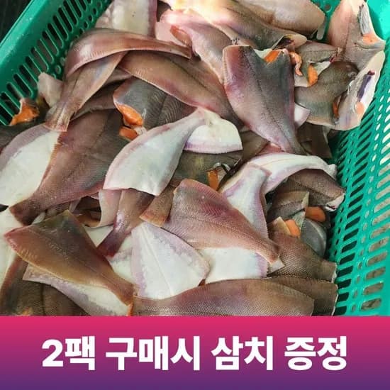 국내산 생물 손질 알배기 참가자미 소중 550g 내외 4-6미