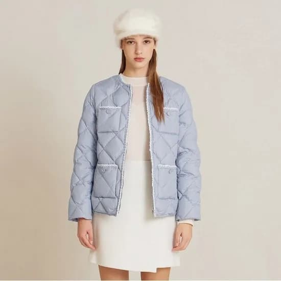 나이스클랍 트위드 브레이드 경량다운