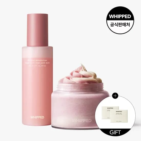 휩드 딸바 팩클렌저 80g + 무화버터 팩미스트 150ml + 화장솜 100매