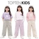 탑텐키즈 여아 코튼 카고 와이드팬츠