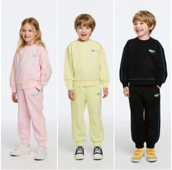 베네통키즈 그래픽포인트상하복