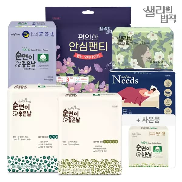 순면이좋은날 생리대 중형 16P 5팩
