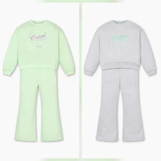 베네통키즈 신상 여아 부츠컷 셋업