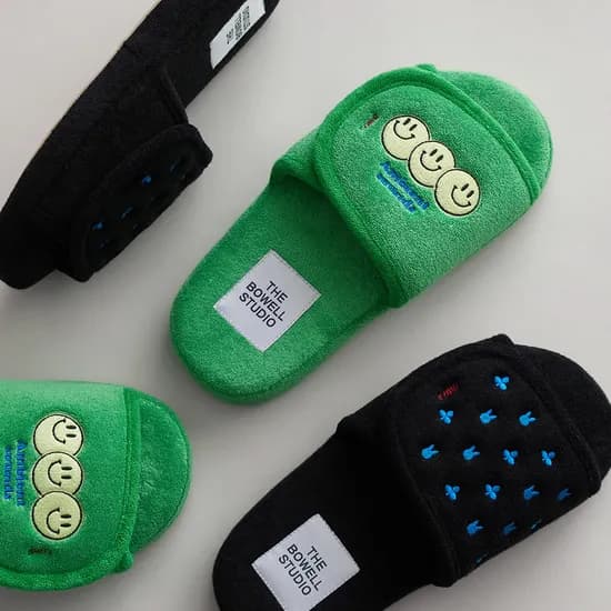 보웰 테리 벨크로 메모리폼 실내화 1+1