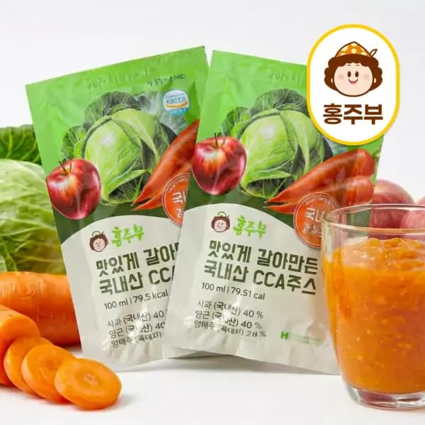 홍주부 갈아만든 국내산 cca주스 100ml 30포