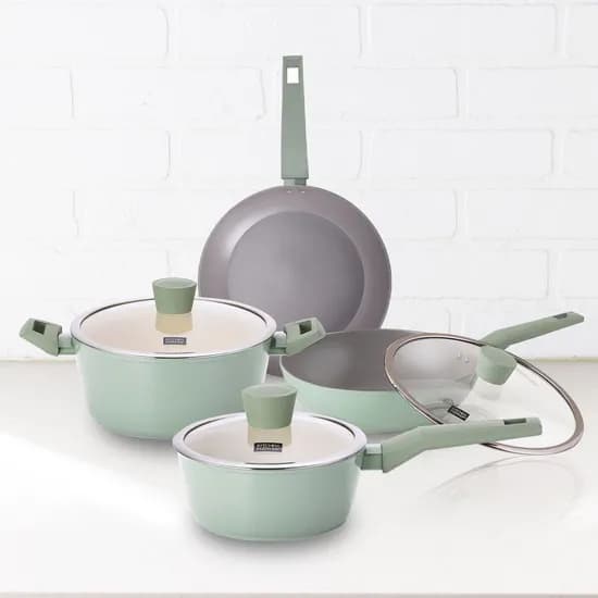 키친플라워 그린애플 인덕션 프라이팬 냄비 5종 세트