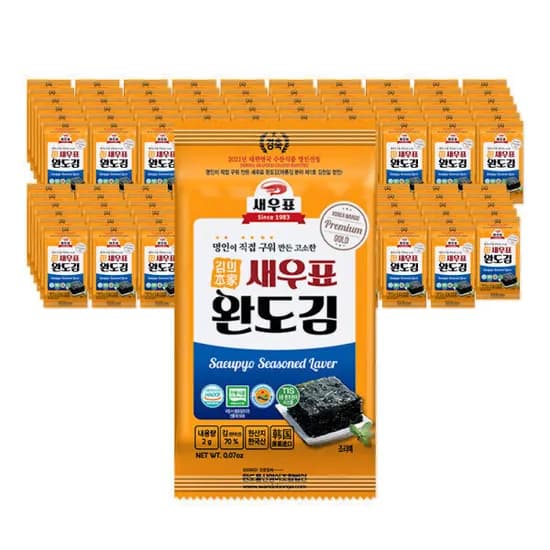 새우표 완도 도시락김 2g 120봉