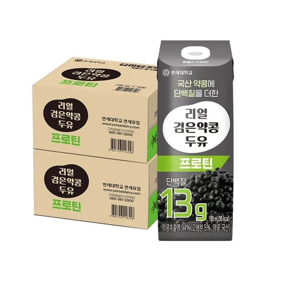 연세두유 리얼검은약콩 두유 프로틴 190ml 32개