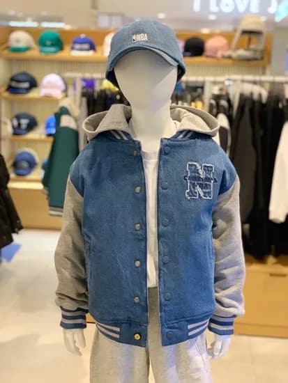 NBA 키즈 데님 바시티 점퍼