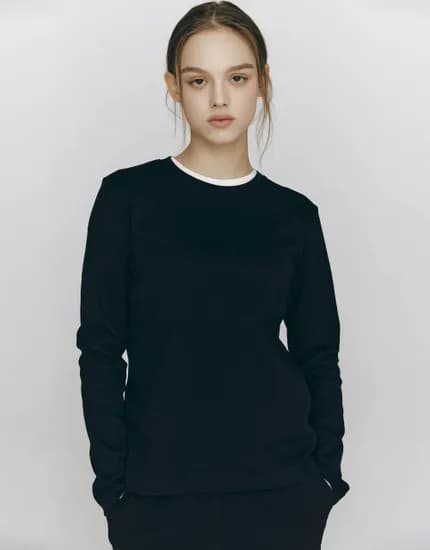 지오다노 베이직 골지 긴팔티