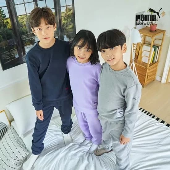 푸마 양면기모 웜플리스 보풀방지 주니어 셋업 2종 세트