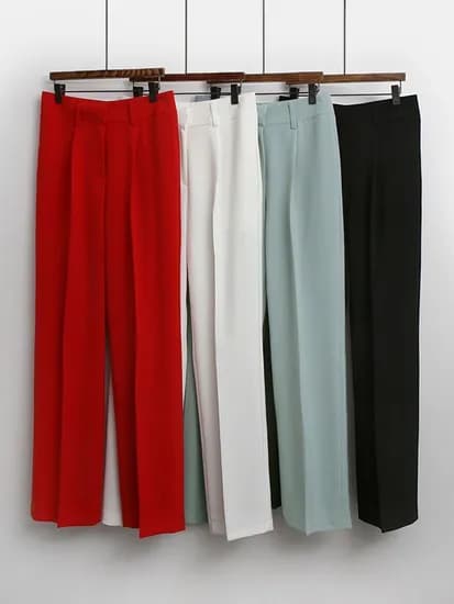 스타일라떼 베이직 루즈핏 더블 자켓 와이드 슬랙스 투피스