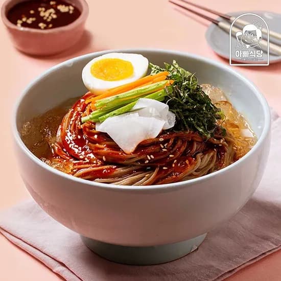 아빠식당 생메밀면 비빔막국수 200g 5팩