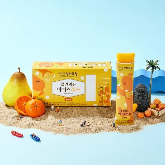 상하목장 얼려먹는 아이스주스 귤/배 85ml 24팩