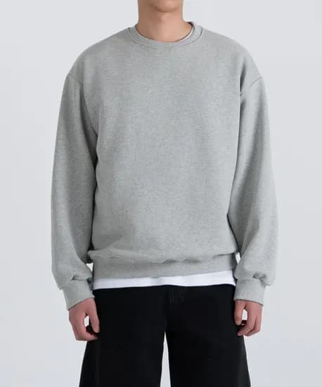 언더오프 어센틱 릴렉스드 베이직 맨투맨