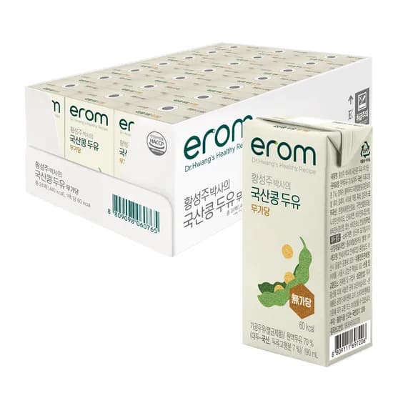 이롬 황성주 박사의 국산콩 두유 무가당 190ml 24팩