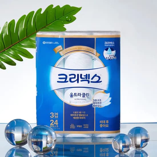 크리넥스 울트라클린 25m 24롤 2팩 총 48롤
