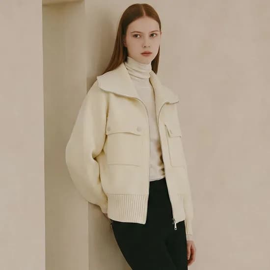 보니스팍스 와이드 카라 니트 가디건