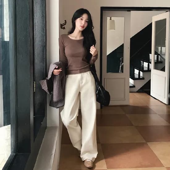 니썸 뉴올시즌 코튼와이드바지