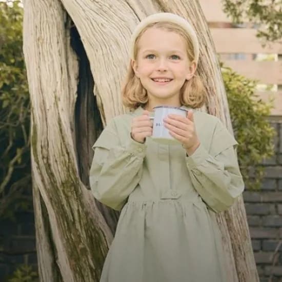 래핑차일드 트렌치 코트 핑크