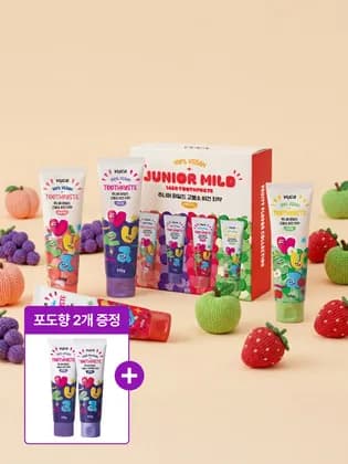 뷰카 주니어 마일드 고불소치약 110g 4개+2개 10,430원
