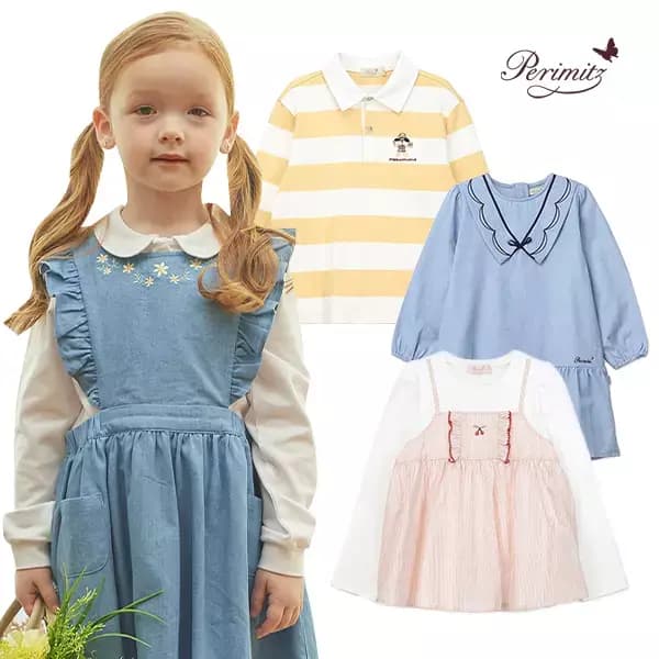 페리미츠/레노마키즈 봄맞이 맨투맨 블라우스 원피스 팬츠 8,960원 무배