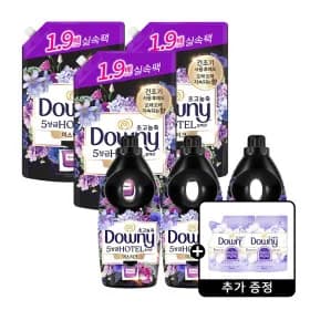 다우니 퍼퓸 블랙 미스티크  (1L 3개 + 1.35L 리필 3개) +증정 200mL 2개 29400원