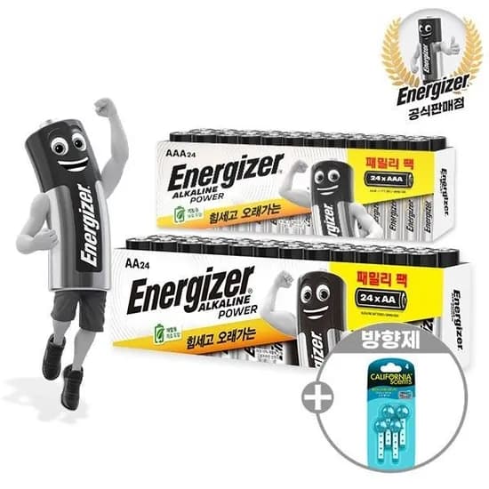 에너자이저 건전지 패밀리팩 AA 24알+AAA 24알+방향제 23,430원