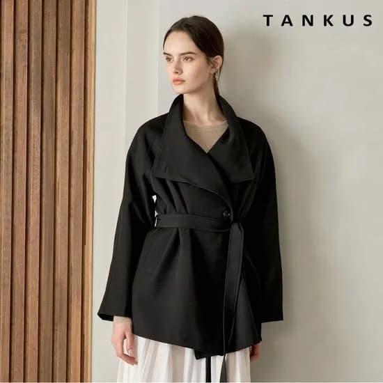 숄 카라 벨티드 하프 트렌치 자켓 44900원 무배