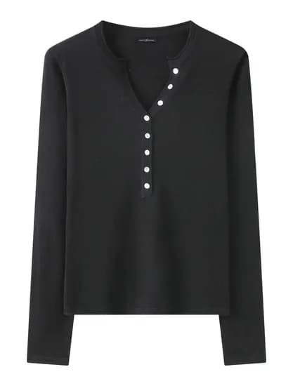 나인식스뉴욕 빈티지 반버튼업 트입넥 슬림핏 긴팔 니트 15,960원