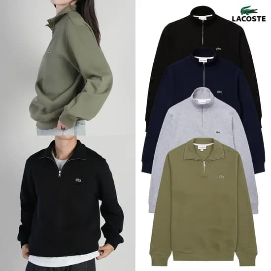 라코스테 하이넥 스탠드업 반집업 티셔츠 59,900원